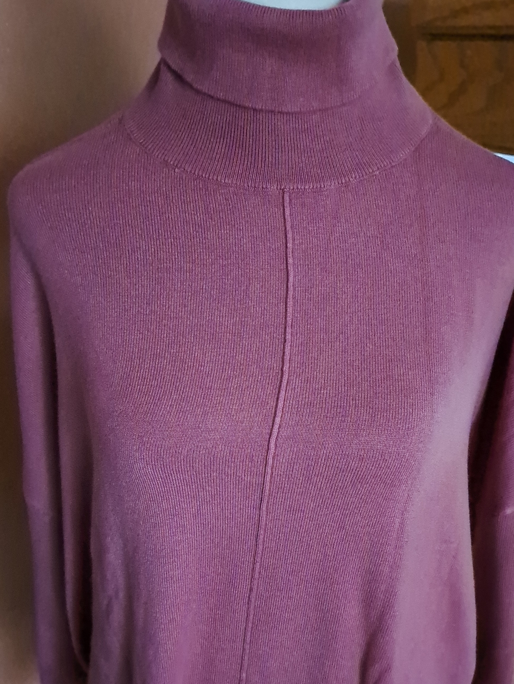 Ann Taylor Factory Dusty Mauve Turtleneck Sweater